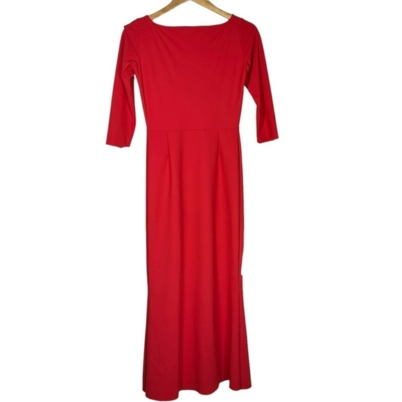 Chiara Boni La Petite Robe Dilia Ruffle Evening Gown in Red 4 - Picture 10 of 13